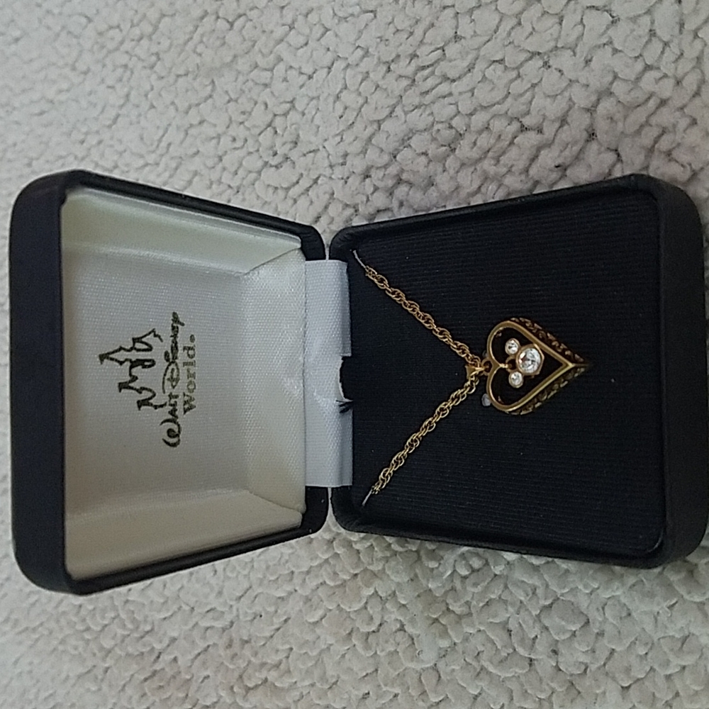 Disney filigree heart necklace